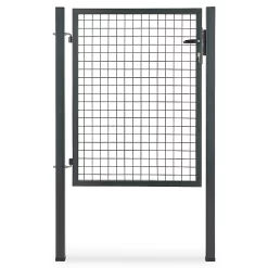 Castorama Portillon Pour Clôture Grillagée à Poteaux Carrés Blooma Gris 100 X H.120 Cm